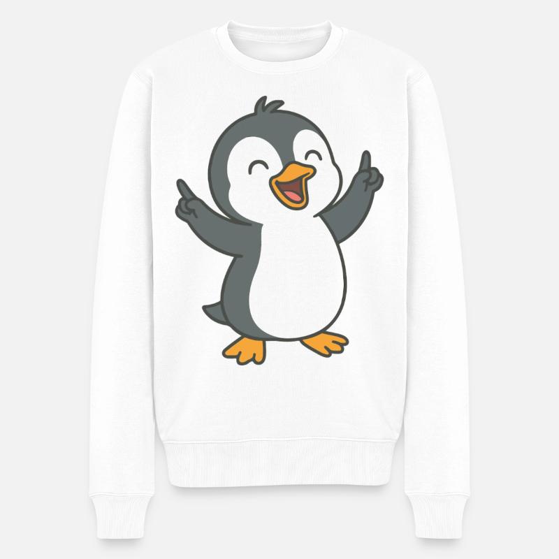 Pingouin dansant - Pull Premium bio Homme - blanc