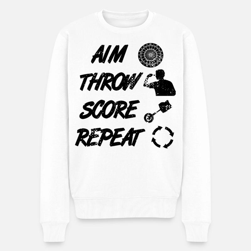 Dart Zeitplan - Männer Premium Bio Pullover - Weiß