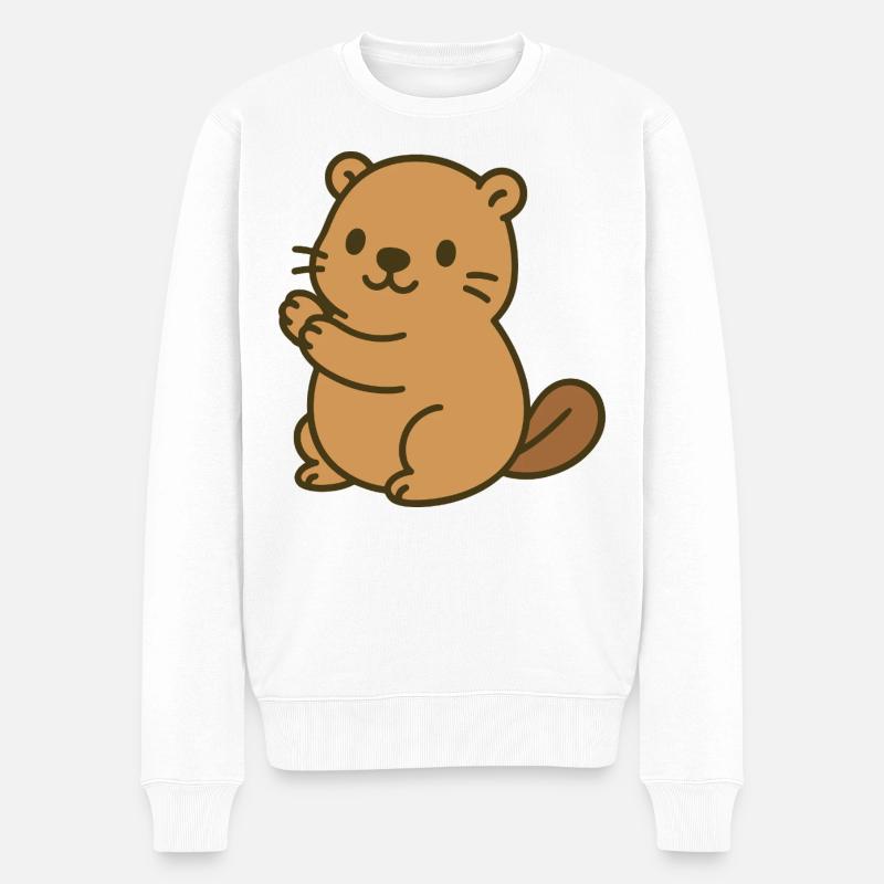 Mignon bébé castor - Pull Premium bio Homme - blanc