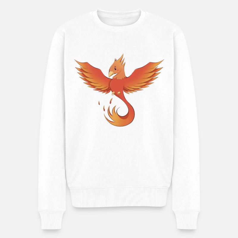 Phönix - Männer Premium Bio Pullover - Weiß