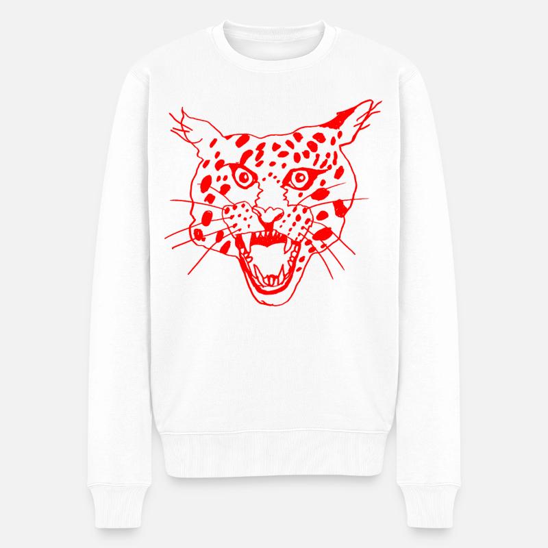 Jeff Leopardy - Pull Premium bio Homme - blanc