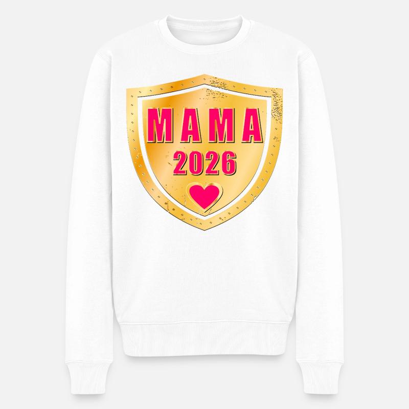 GROSSESSE 2026 MUM - Pull Premium bio Homme - blanc