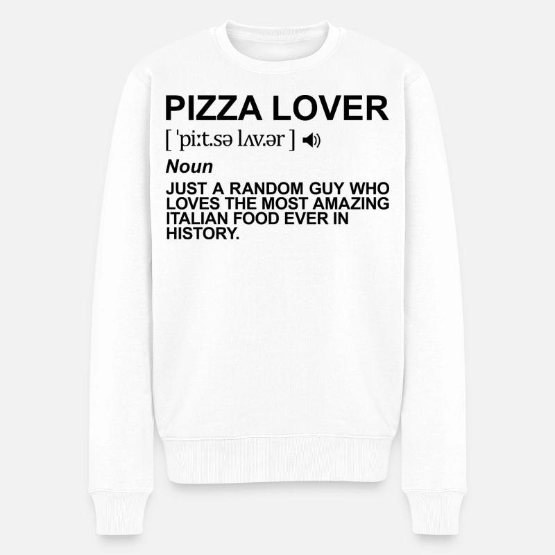 Signification de l’amateur de pizza - Pull Premium bio Homme - blanc