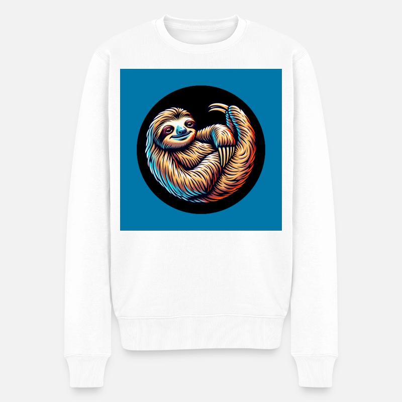Cool bleiben immer mit der Ruhe - Männer Premium Bio Pullover - Weiß