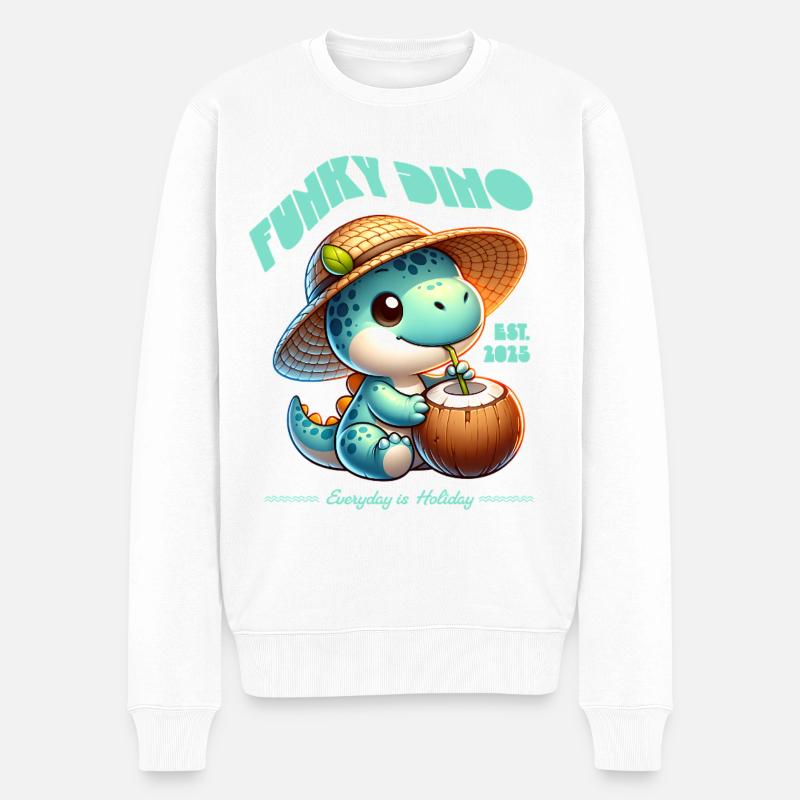 Funky Dino Coconut - Pull Premium bio Homme - blanc