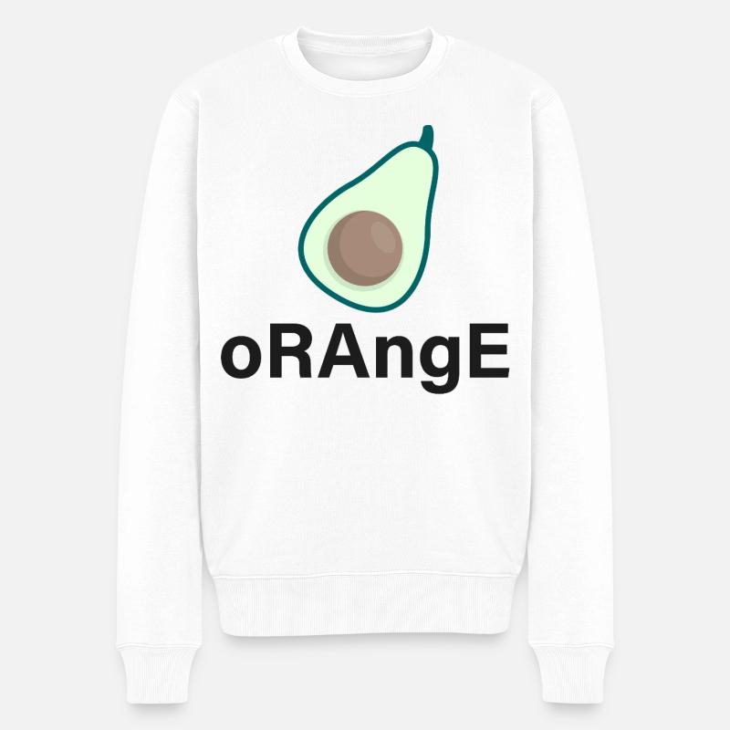 CRAZY FRUITS Kollektion - Männer Premium Bio Pullover - Weiß