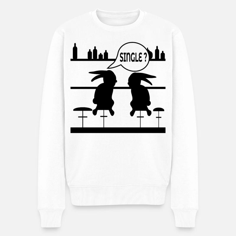 DRÔLE DE LAPIN UNIQUE - Pull Premium bio Homme - blanc