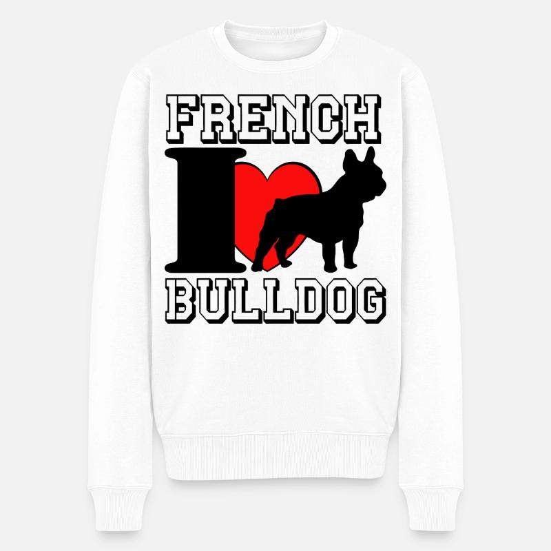Bouledogue français .............................. - Pull Premium bio Homme - blanc