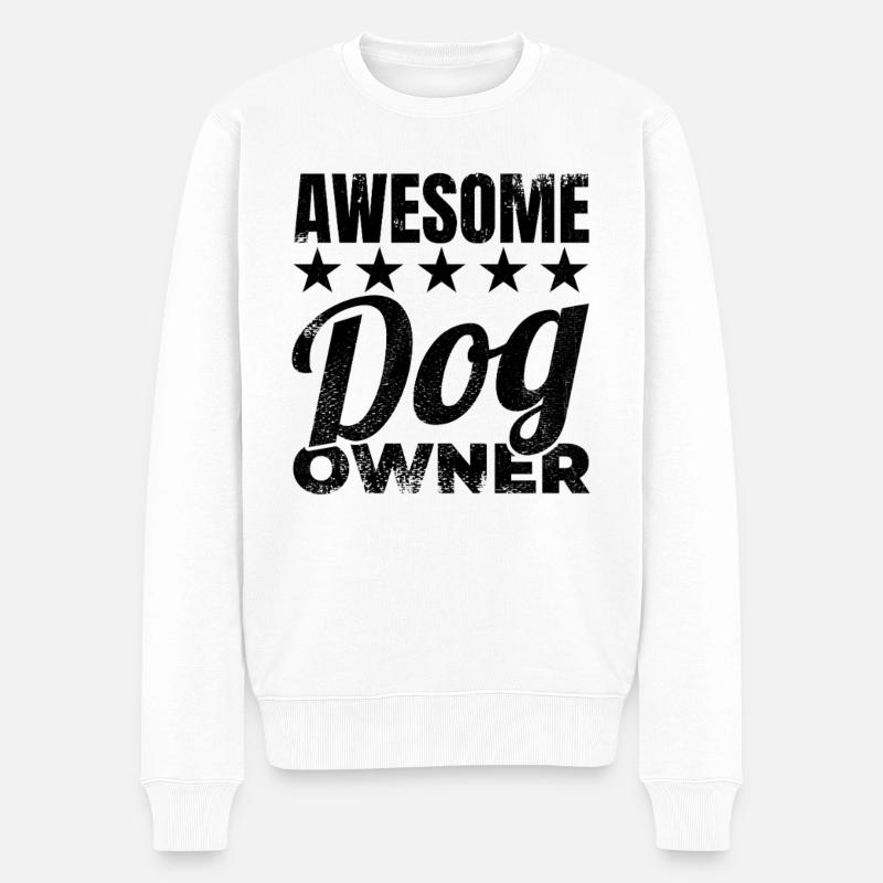 Toller Hundehalter - Männer Premium Bio Pullover - Weiß