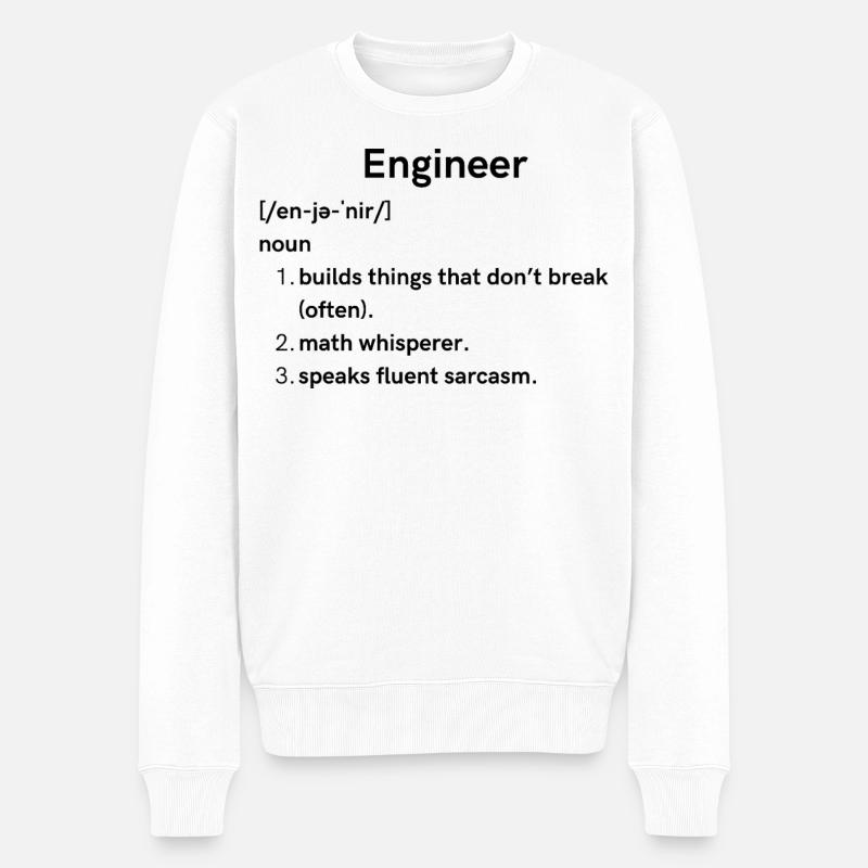 Ingenieur - Männer Premium Bio Pullover - Weiß