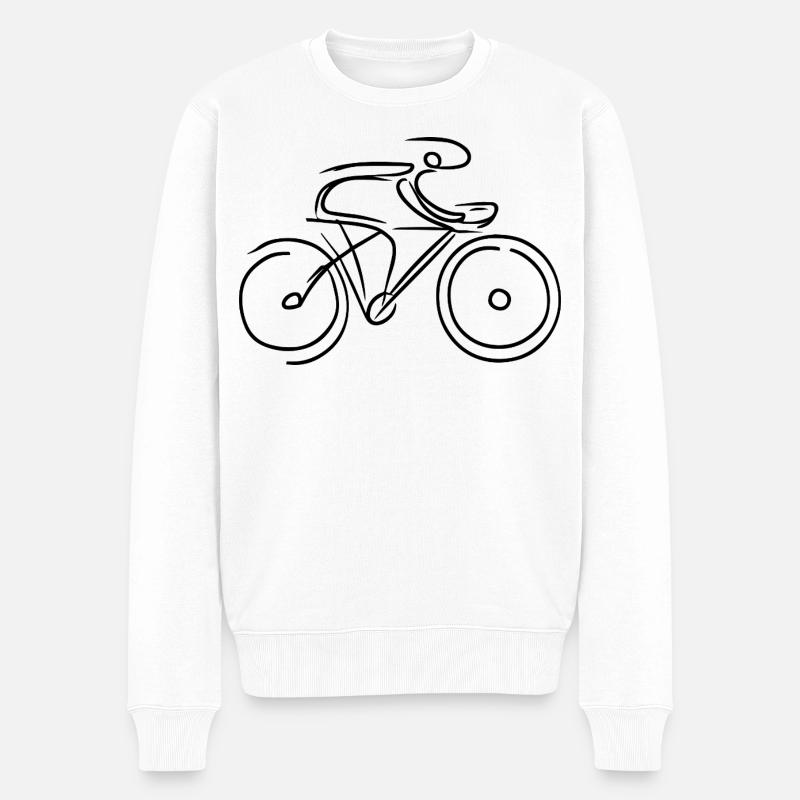 Graphique de vélo de route - Pull Premium bio Homme - blanc