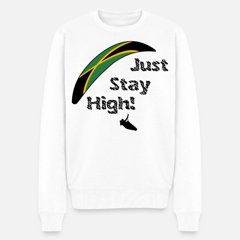 JustStayHigh - Männer Premium Bio Pullover - Weiß