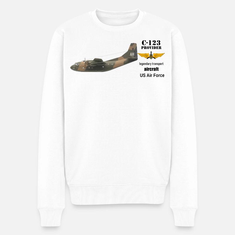C-123 Provider - Männer Premium Bio Pullover - Weiß
