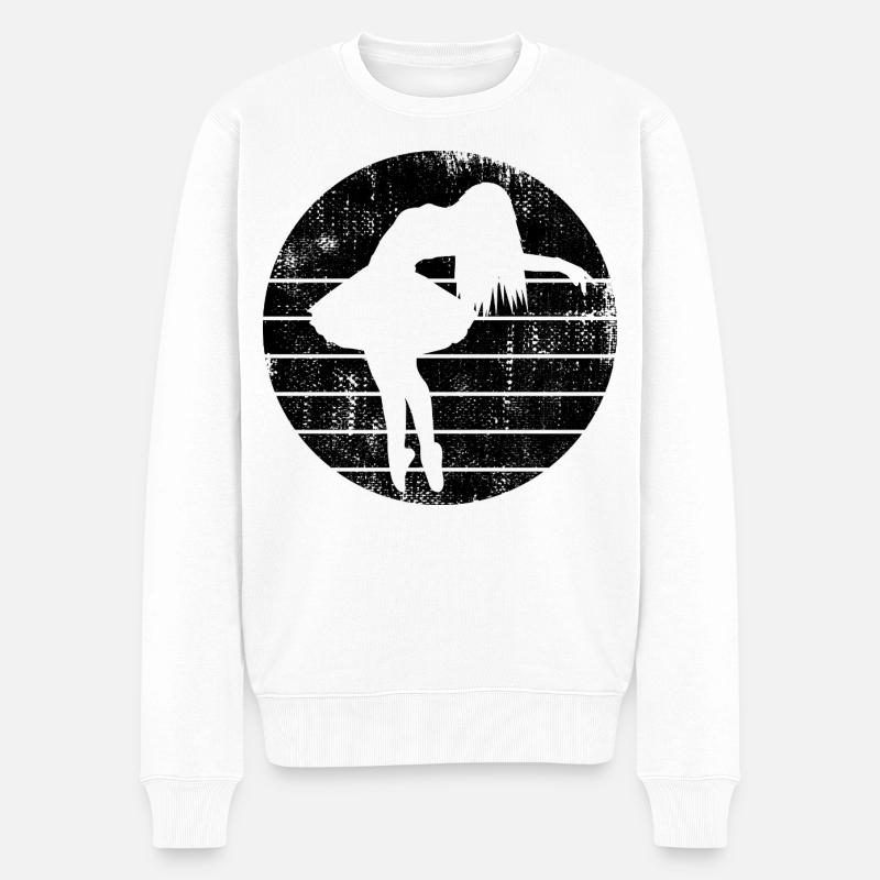 Ballettmädchen - Männer Premium Bio Pullover - Weiß