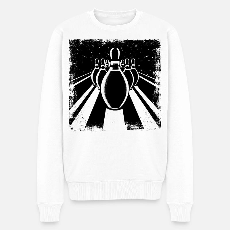 Kegel - Männer Premium Bio Pullover - Weiß