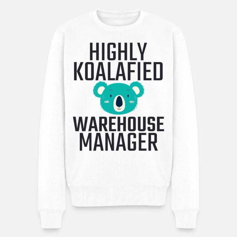 Warehouse Manager Koalafied - Männer Premium Bio Pullover - Weiß