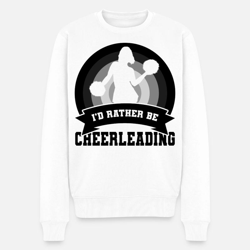 Cheerleader Spruch - Männer Premium Bio Pullover - Weiß
