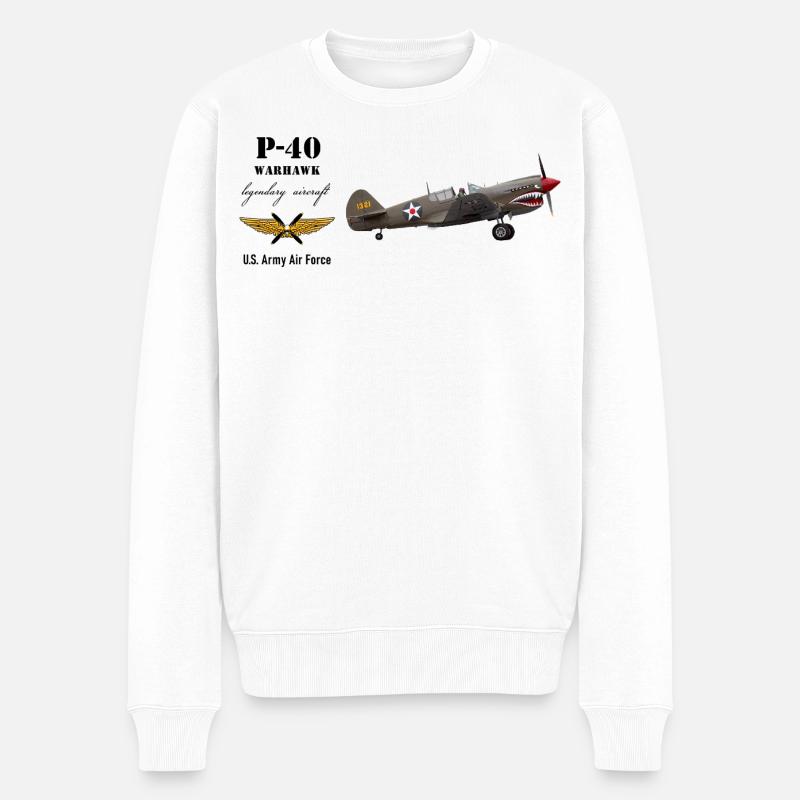P-40 Warhawk - Pull Premium bio Homme - blanc