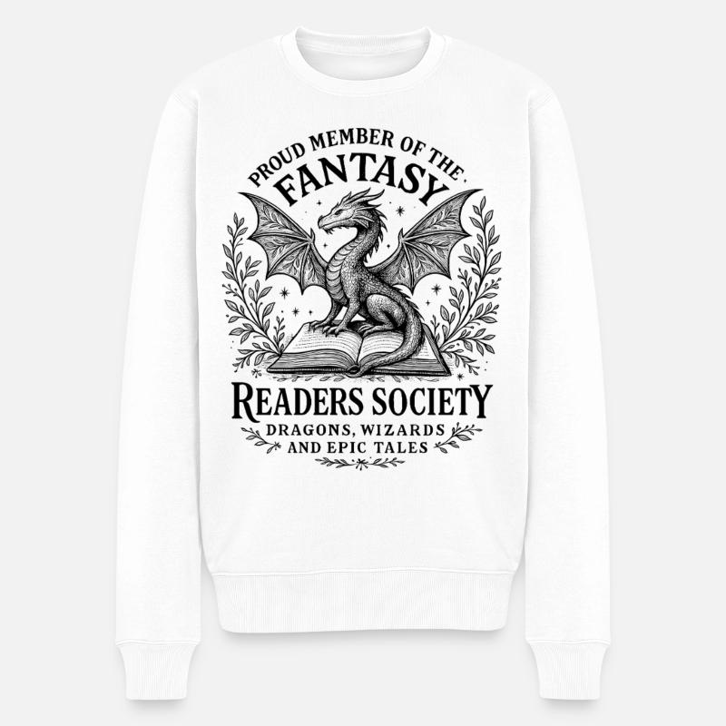 Abstrakte Meereskomposition - Männer Premium Bio Pullover - Weiß