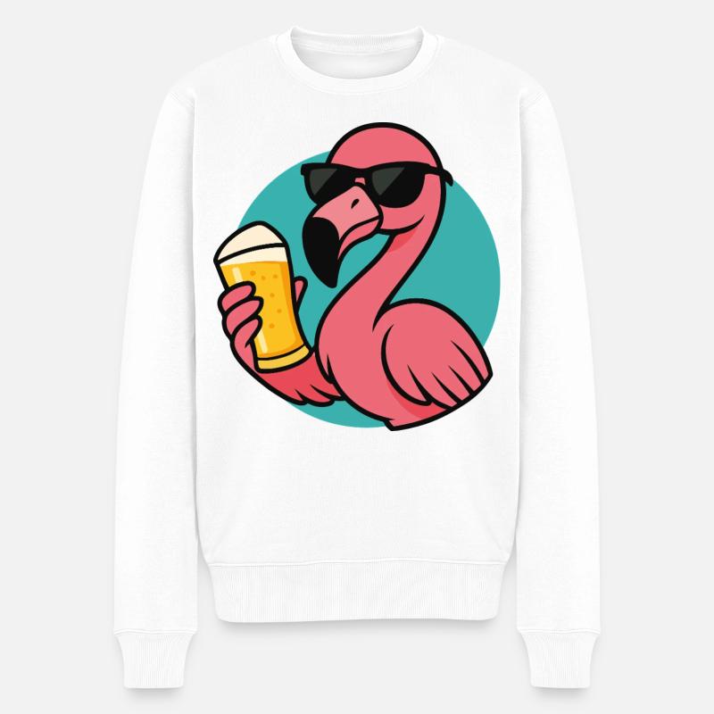 Tropical Drunkbird - Männer Premium Bio Pullover - Weiß