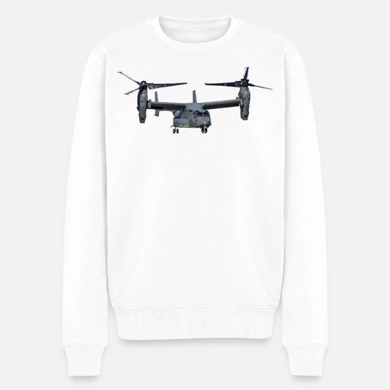 V-22 Osprey - Männer Premium Bio Pullover - Weiß