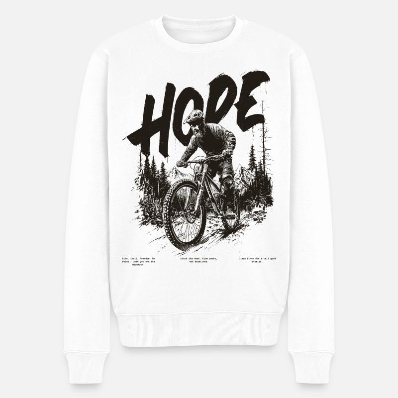 Biker Hope - Pull Premium bio Homme - blanc