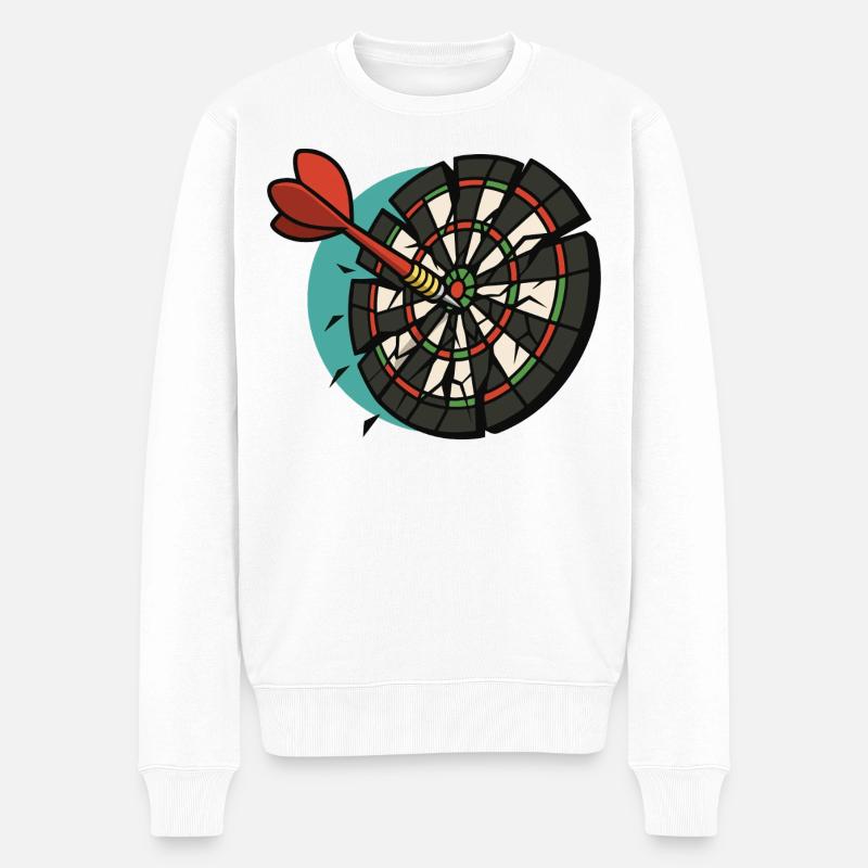 Bullseye Breaker - Männer Premium Bio Pullover - Weiß