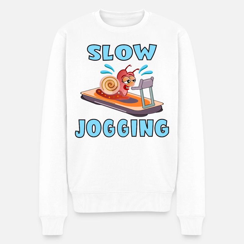 JOGGING LENT ESCARGOT - Pull Premium bio Homme - blanc