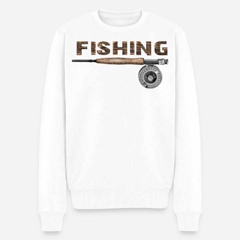 Fly fishing - Männer Premium Bio Pullover - Weiß