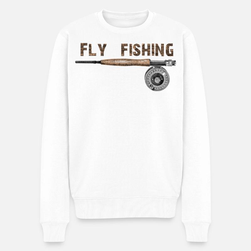 Fly fishing - Männer Premium Bio Pullover - Weiß