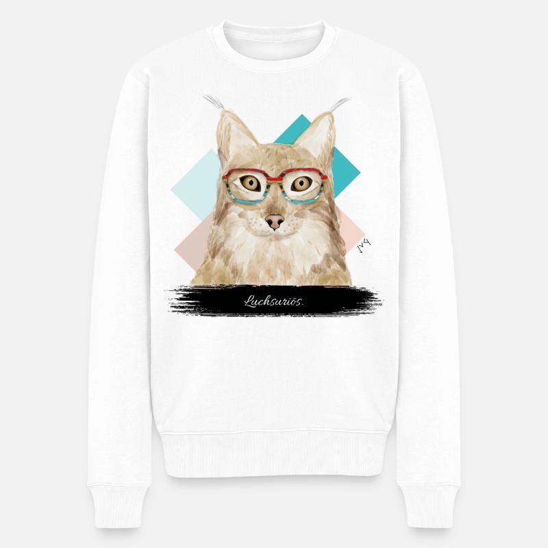 JvG Luchs « Luchsurious ! » - Pull Premium bio Homme - blanc