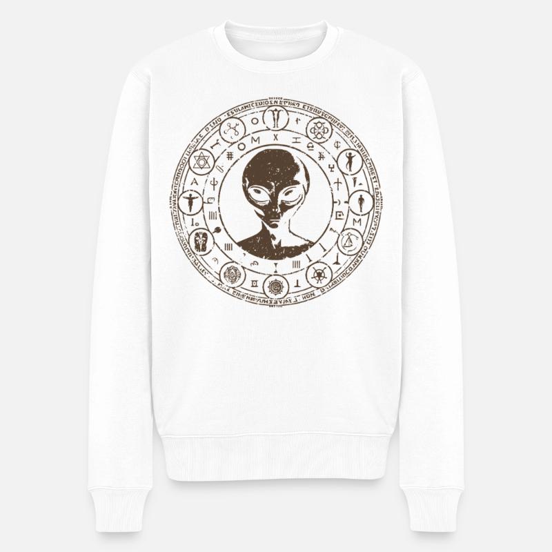 Mystisches Außerirdisches Sternbild Design - Männer Premium Bio Pullover - Weiß