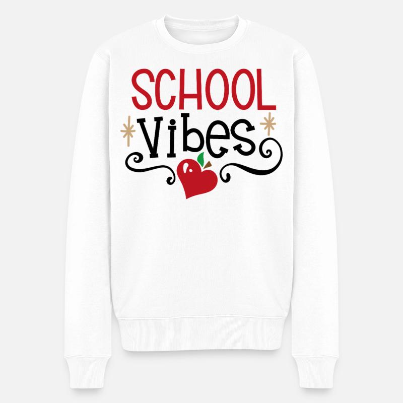 Schulatmosphäre - Männer Premium Bio Pullover - Weiß