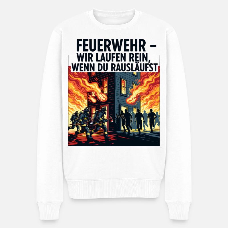 Pompiers : Nous arrivons - Pull Premium bio Homme - blanc