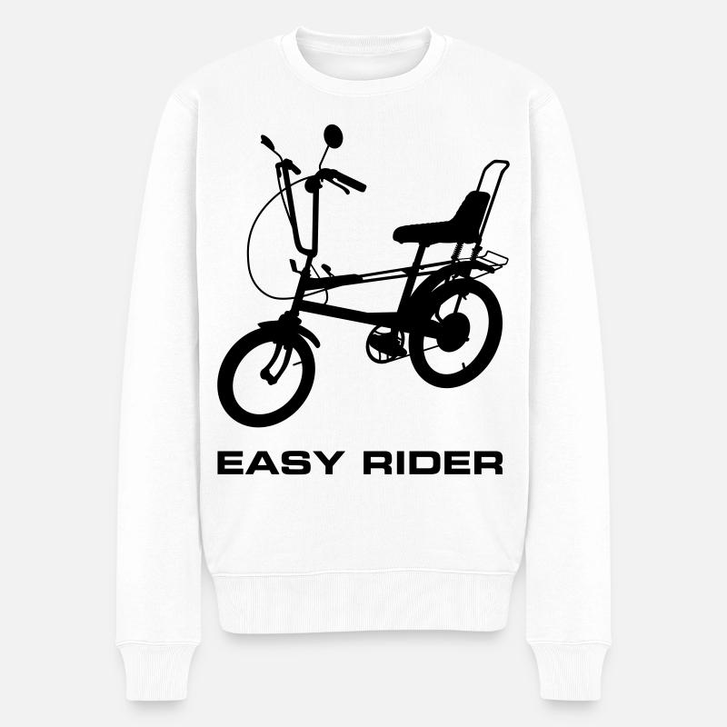 Chopper-Design. - Männer Premium Bio Pullover - Weiß