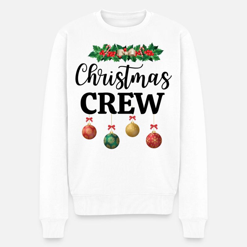 WEIHNACHTS-CREW - Männer Premium Bio Pullover - Weiß