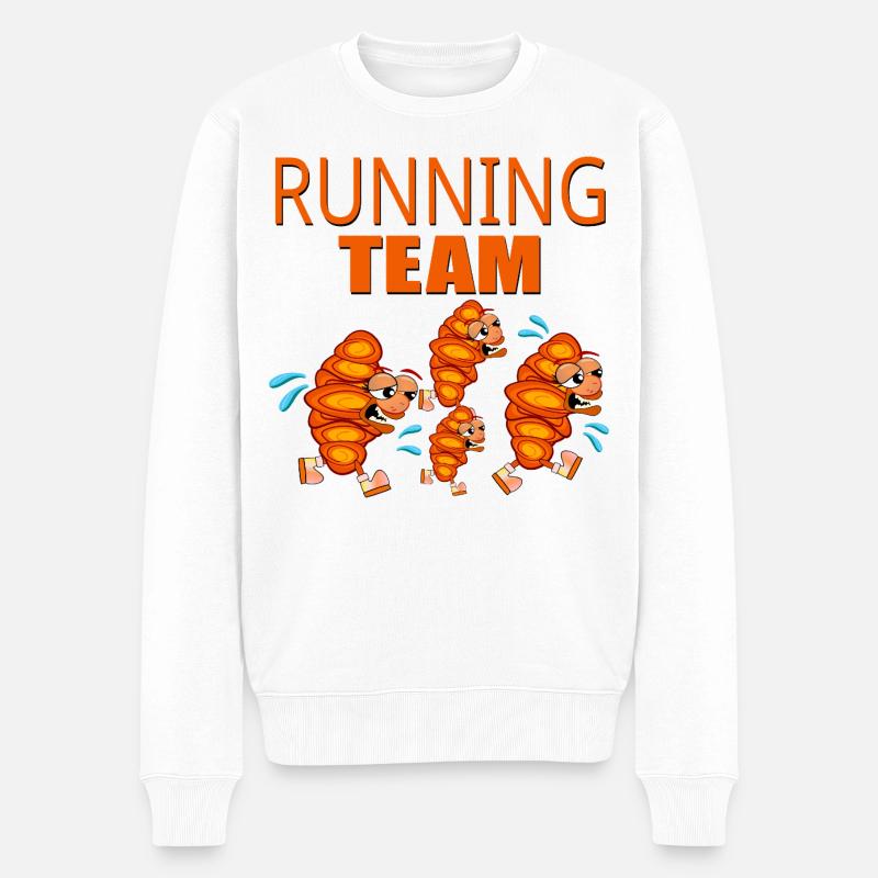 ÉQUIPE DE COURSE CROISSANTS GROUP - Pull Premium bio Homme - blanc