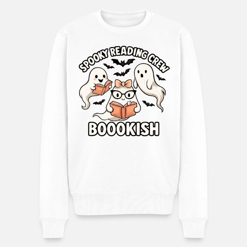 Squad de Lecteurs Fantomatiques - Pull Premium bio Homme - blanc