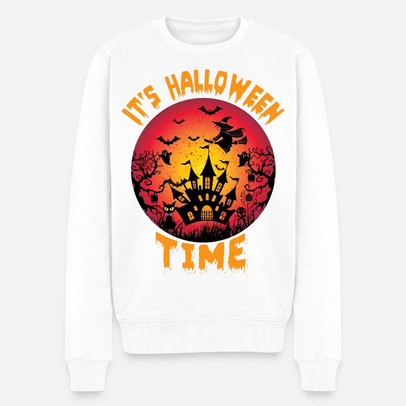 C’est l’heure d’Halloween Design - Pull Premium bio Homme - blanc