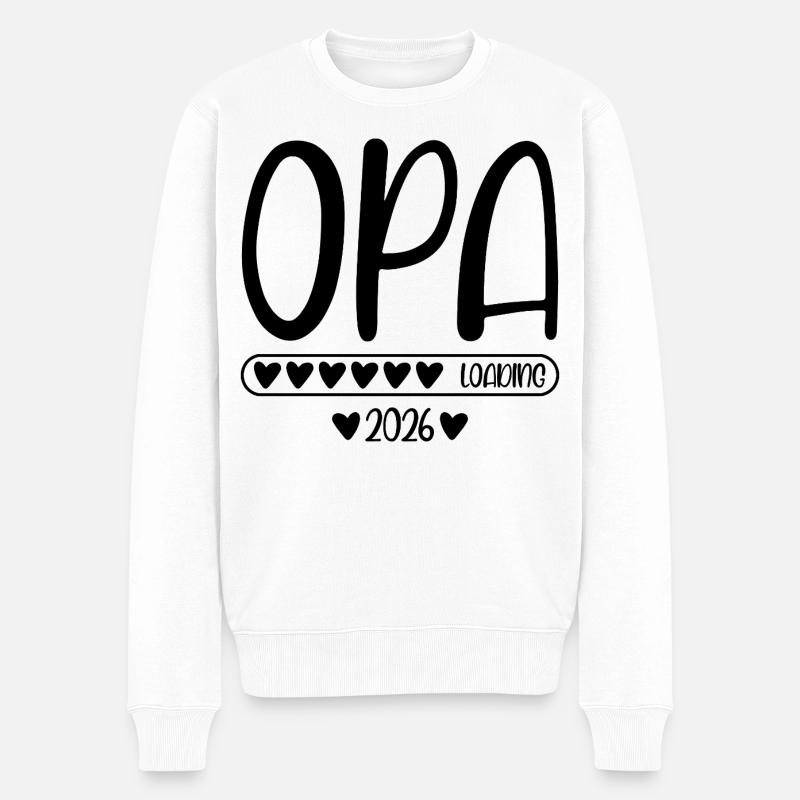 Opa 2026 loading - Männer Premium Bio Pullover - Weiß