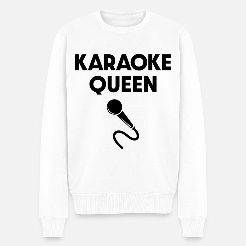 Karaoke-Königin - Männer Premium Bio Pullover - Weiß