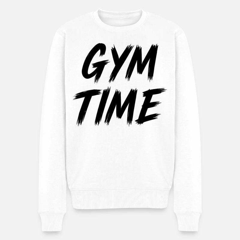 Temps de gym - Pull Premium bio Homme - blanc