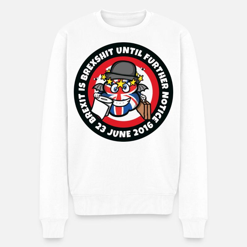 Pas de Brexit ! - Pull Premium bio Homme - blanc