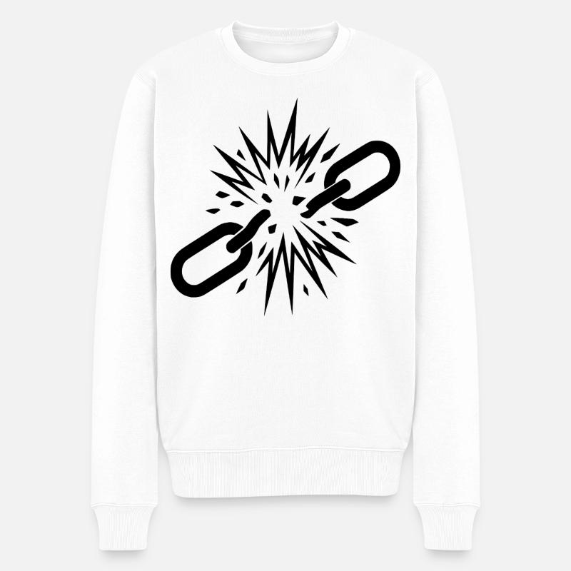 Freiheit - Männer Premium Bio Pullover - Weiß