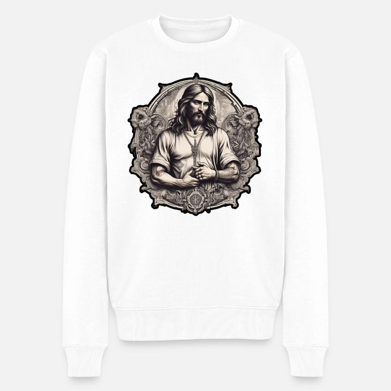 Saint Mary Artistic Illustration - Pull Premium bio Homme - blanc