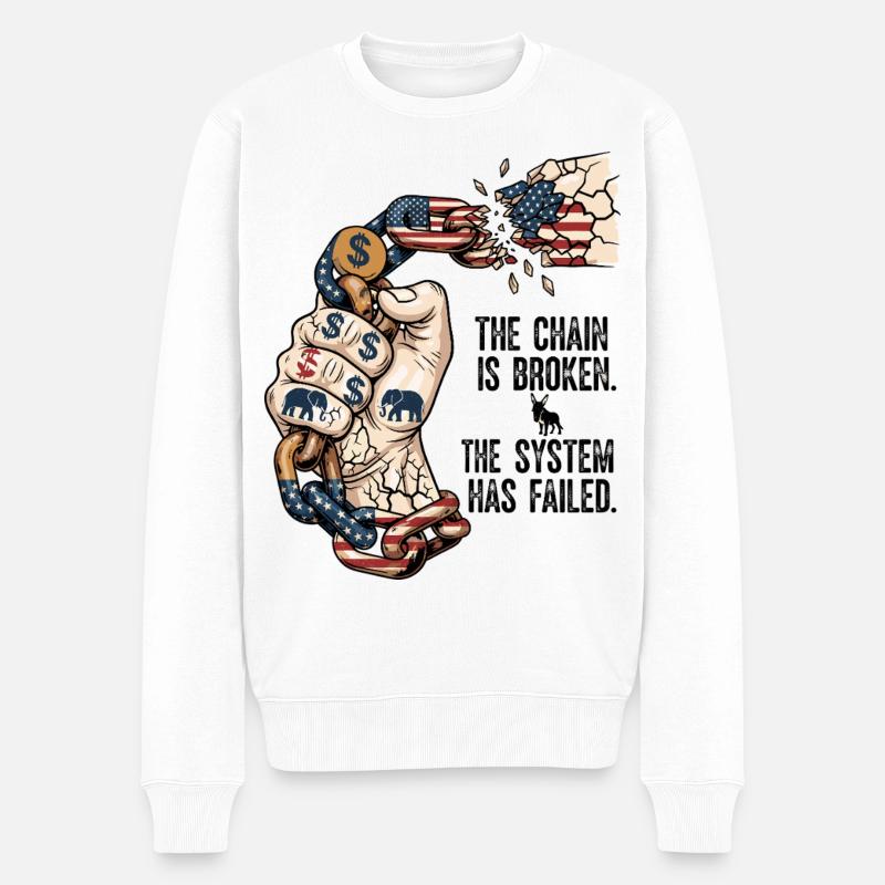 The System Has Failed - Männer Premium Bio Pullover - Weiß