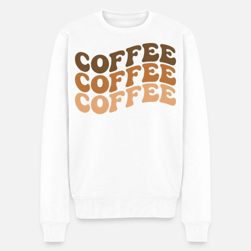Citation d'un amateur de café - Pull Premium bio Homme - blanc