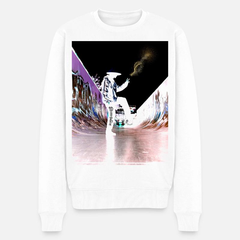 Blessolution "Balance" - Männer Premium Bio Pullover - Weiß