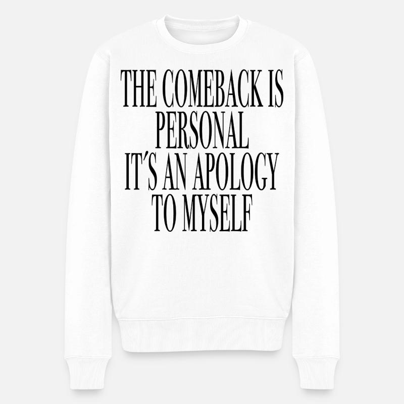 mindset comeback apology - Pull Premium bio Homme - blanc