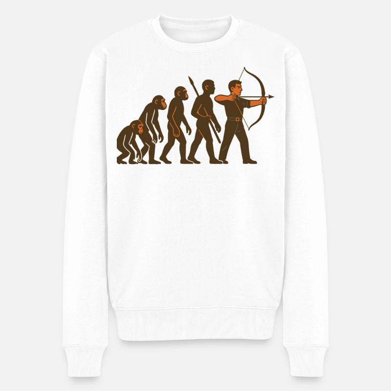 Archery Evolution Archer Bow Target - Men's Premium Organic Jumper - white